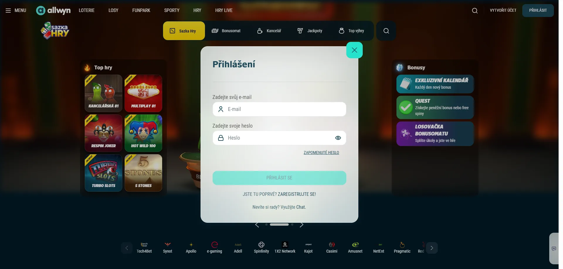 Sazka Casino přihlášení – přístup na sazka.cz